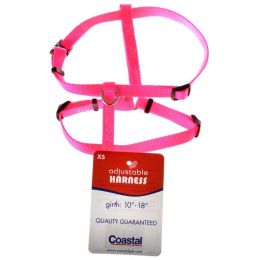Tuff Collar Nylon Adjustable Dog Harness - Neon Pink