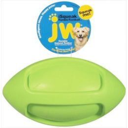 JW MED ISQUEAK FOOTBALL RUBBER TOY
