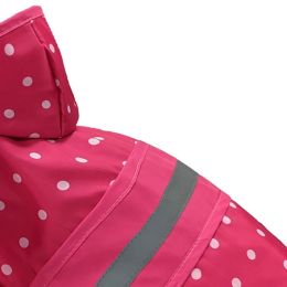 Fashion Pet Polka Dot Dog Raincoat Pink (size: medium)