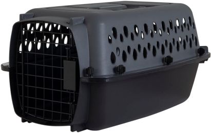 Aspen Pet Fashion Pet Porter Kennel Dark Gray and Black (size: Up to 10 lbs)