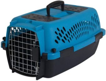 Aspen Pet Fashion Pet Porter Kennel Breeze Blue and Black (size: Up to 10 lbs)