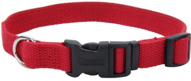 Coastal Pet New Earth Soy Adjustable Dog Collar Cranberry (size: 6-8''L x 3/8"W)