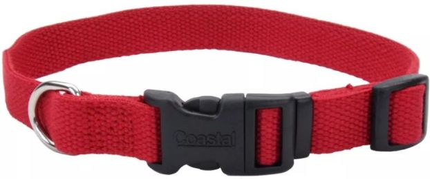 Coastal Pet New Earth Soy Adjustable Dog Collar Cranberry (size: 8-12"L x 5/8"W)