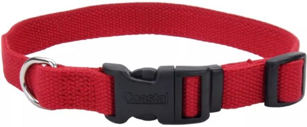 Coastal Pet New Earth Soy Adjustable Dog Collar Cranberry (size: 12-18"L x 3/4"W)