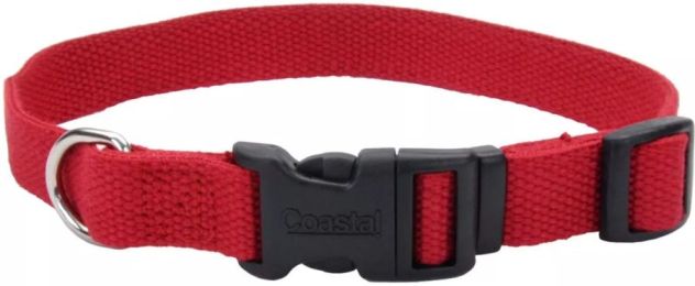 Coastal Pet New Earth Soy Adjustable Dog Collar Cranberry (size: 18-26"L x 1"W)