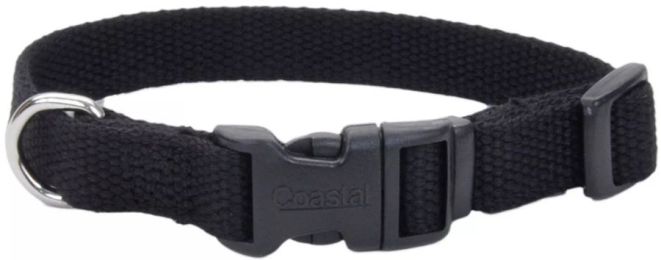 Coastal Pet New Earth Soy Adjustable Dog Collar Onyx Black (size: 6-8''L x 3/8"W)