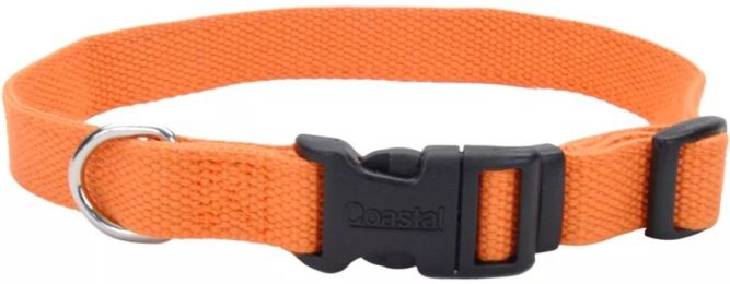 Coastal Pet New Earth Soy Adjustable Dog Collar Pumpkin Orange (size: 6-8''L x 3/8"W)