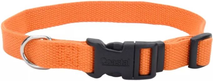 Coastal Pet New Earth Soy Adjustable Dog Collar Pumpkin Orange (size: 18-26"L x 1"W)