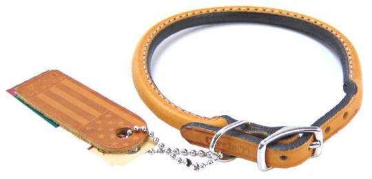 Circle T Leather Round Collar - Tan (size: 14" Neck)