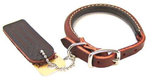 Circle T Latigo Leather Round Collar (size: 10" Long x 3/8" Wide)