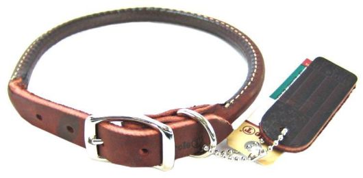 Circle T Latigo Leather Round Collar (size: 16" Long x 5/8" Wide)