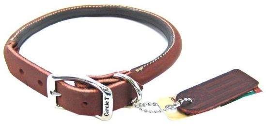 Circle T Latigo Leather Round Collar (size: 18" Long x 3/4" Wide)
