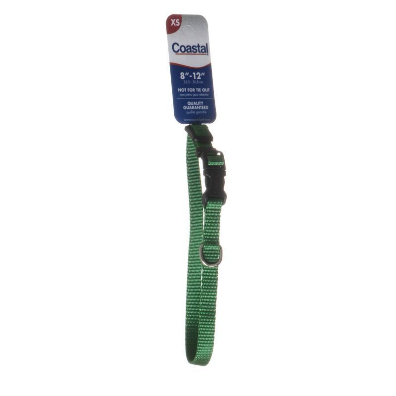 Tuff Collar Nylon Adjustable Collar - Hunter Green (size: 8"-12" Long x 3/8" Wide)