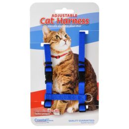 Tuff Collar Nylon Adjustable Cat Harness - Blue (size: Girth Size 10"-18")