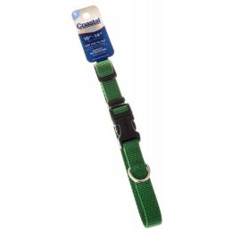 Tuff Collar Nylon Adjustable Collar - Hunter Green (size: 10"-14" Long x 5/8" Wide)