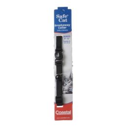 Coastal Pet Safe Cat Nylon Adjustable Breakaway Collar - Black (size: 8"-12" Neck)