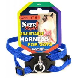 Coastal Pet Size Right Nylon Adjustable Cat Harness - Blue (size: Girth Size 12"-18")