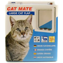 Cat Mate 4-Way Locking Self Lining Door-Large Cat Small Dog (size: 9.5"H x 2.25"W x 11.4"D)