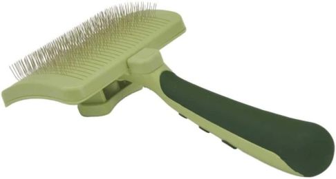 Safari Self Cleaning Slicker Brush (size: Medium Dogs - 7.5" Long x 4" Wide)