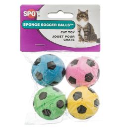 Spot Spotnips Sponge Soccer Balls Cat Toys (size: 4 Pack)