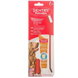 Petrodex Dental Kit for Dogs - Peanut Butter Flavor (size: 2.5 oz Toothpaste - 8.25" Brush)