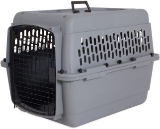Aspen Pet Traditional Pet Kennel - Gray (size: Dogs 20-30 lbs - (28"L x 20.5"W x 21.5"H))