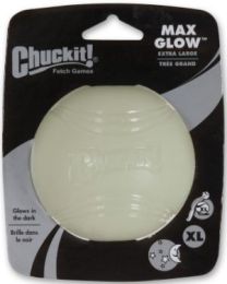 Chuckit Max Glow Ball (size: X-Large Ball - 3.5" Diameter - 1 Pack)