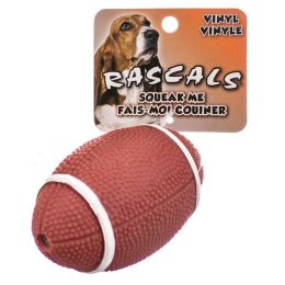 Rascals Vinyl Football Dog Toy (size: 4" Long)