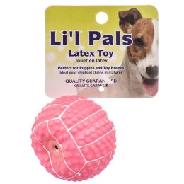 Lil Pals Latex Mini Volleyball for Dogs - Pink (size: 2" Diameter)