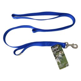 Loops 2 Double Nylon Handle Leash - Blue (size: 6" Long x 1" Wide)