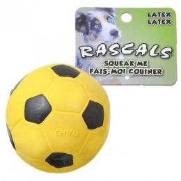 Rascals Latex Soccer Ball for Dogs - Yellow (size: 3" Diameter)