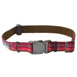 K9 Explorer Berry Red Reflective Adjustable Dog Collar (size: 18"-26" Long x 1" Wide)