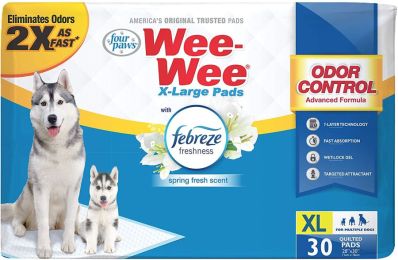 Four Paws Wee Wee Odor Control Pads with Febreze Freshness X-Large (size: 30 count)