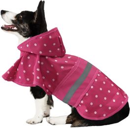 Fashion Pet Polka Dot Dog Raincoat Pink (size: small)