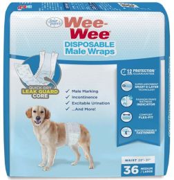 Four Paws Wee Wee Disposable Male Dog Wraps Medium/Large (size: 36 count)