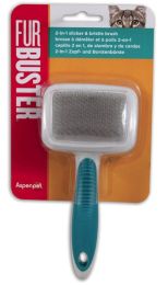 JW Pet Furbuster 2-In-1 Slicker and Bristle Brush for Cats (size: 1 count)