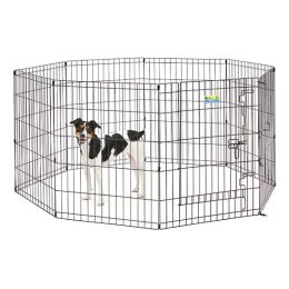 MidWest Contour Wire Exercise Pen with Door for Dogs and Pets (size: 30" tall - 1 count)