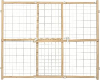 MidWest Wire Mesh Wood Presuure Mount Pet Safety Gate (size: 32" tall - 1 count)