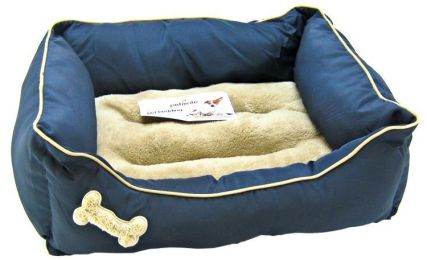 Petmate Plush Rectangular Bone Lounger (size: 21"L x 25"W x 8'H)