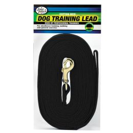 Four Paws Cotton Web Dog Training Lead - Black (size: 15" Long x 5/8" Wide)