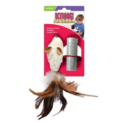 KONG Feather Mouse Cat Toy with Catnip (size: Mouse Toy with Catnip)