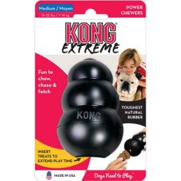 KONG Extreme KONG Dog Toy - Black (size: Medium - Dogs 15-35 lbs (3.5" Tall x 1" Diameter))