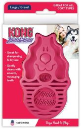 KONG ZoomGroom Dog Brush - Raspberry (size: large)