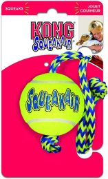 KONG Squeakers Tennis Ball with Rope (size: medium)