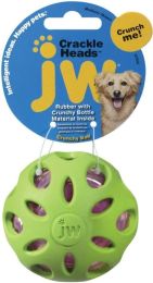 JW Pet Crackle Heads Rubber Ball Dog Toy Medium (size: 1 count)