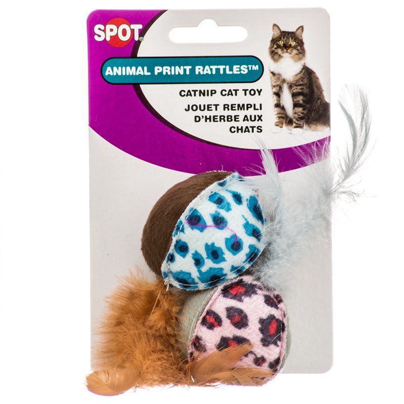Spot Spotnips Rattle with Catnip - Animal Print (size: 2 Pack)