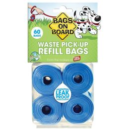 Bags on Board Waste Pick Up Refill Bags - Blue (size: 60 Bags)
