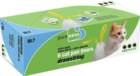 Van Ness Drawstring Cat Pan Liners (size: X-Giant (6 Pack))