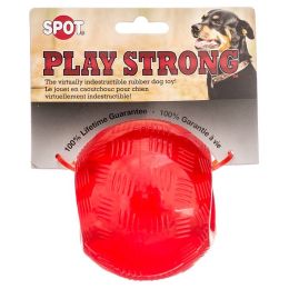 Spot Play Strong Rubber Ball Dog Toy - Red (size: 3.75" Diameter)