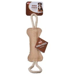 Spot Dura-Fused Leather Bone Tug Dog Toy (size: 18" Long)